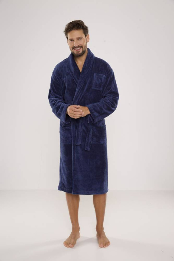 811 Albornoz de felpa para hombre De Lafense - denim