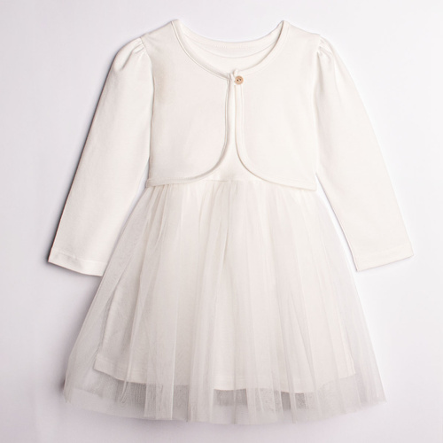 221166 Conjunto vestido y bolero Kiku Nicol elegante para niña