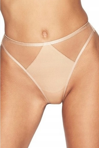 Lou tanga S-932/2 Kinga piel/odc.beige - Microfibra lisa, malla beige, comodidad