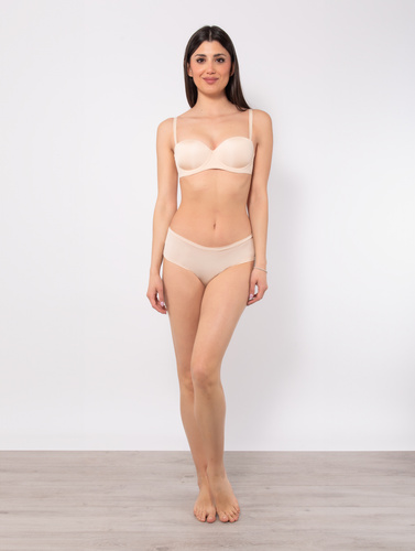 2550 Sujetador bandeau - acolchado, liso, con tirantes amovibles Sielei beige
