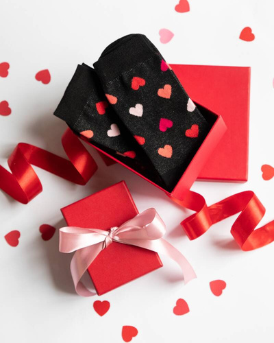 M30D Serce Calcetines largos para hombre Italian Fashion - negro