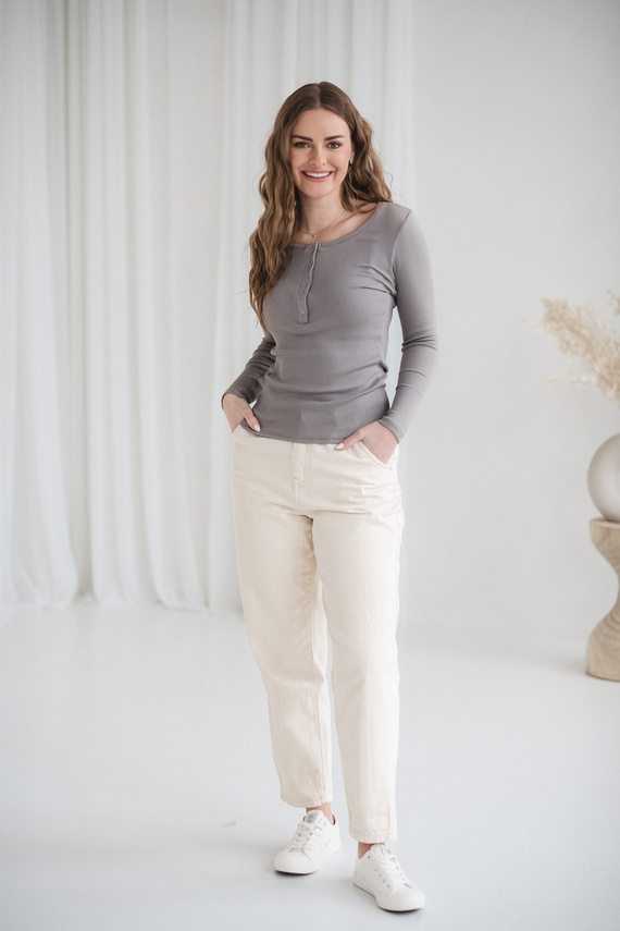 Tummy Milk&Love camiseta premamá y lactancia viscosa gray