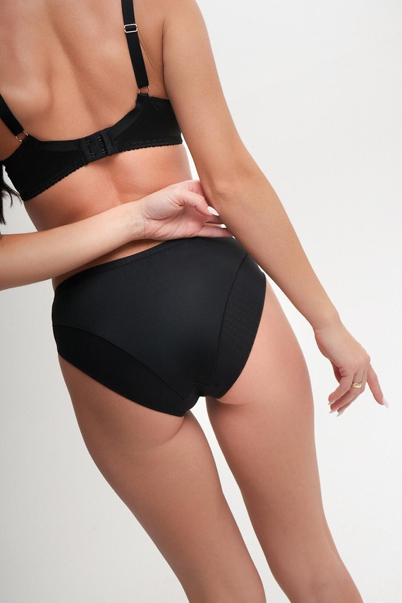 Figs Ava 2256 negro - corte clásico, microfibra suave, comodidad y encaje sutil