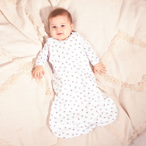 Saco de dormir bebé Nicol 220043 algodón 100% flores 0–9 meses