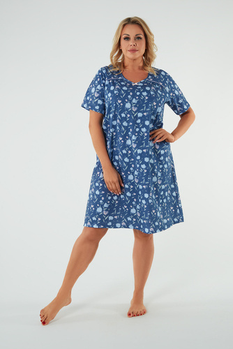 Camisón Agalia, manga corta Moda Italiana - estampado