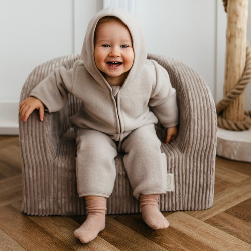 Mono para bebé de lana merina Eevi - beige, suave y transpirable