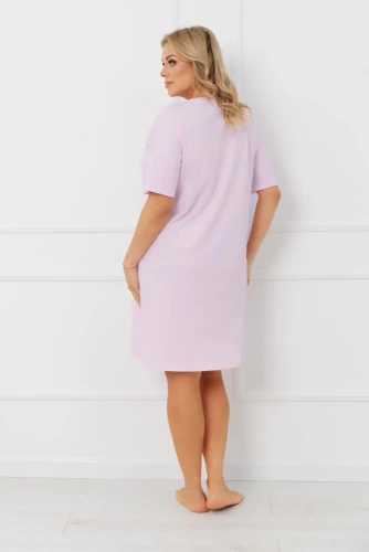 Camisón de señora ERULA Moda Italiana algodón jersey manga corta - rosa