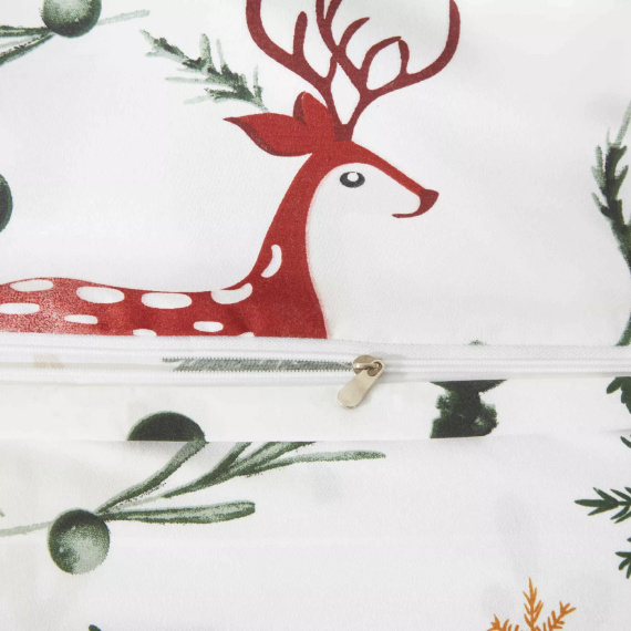 Bosque de Navidad Ropa de cama de Navidad de microsatina blanca I25 Spod Igły i Nitki - suave, lisa y duradera