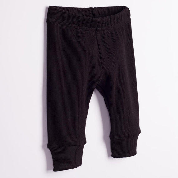 228023 Nicol FARMA Pantalones para bebé negros elásticos con canalé