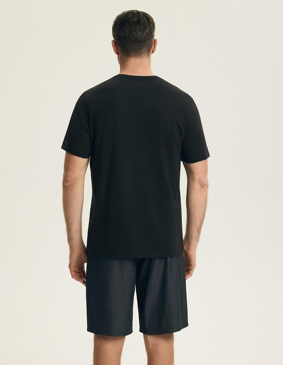 Pijama para hombre Henderson 44608 Post negra 100% algodón manga corta