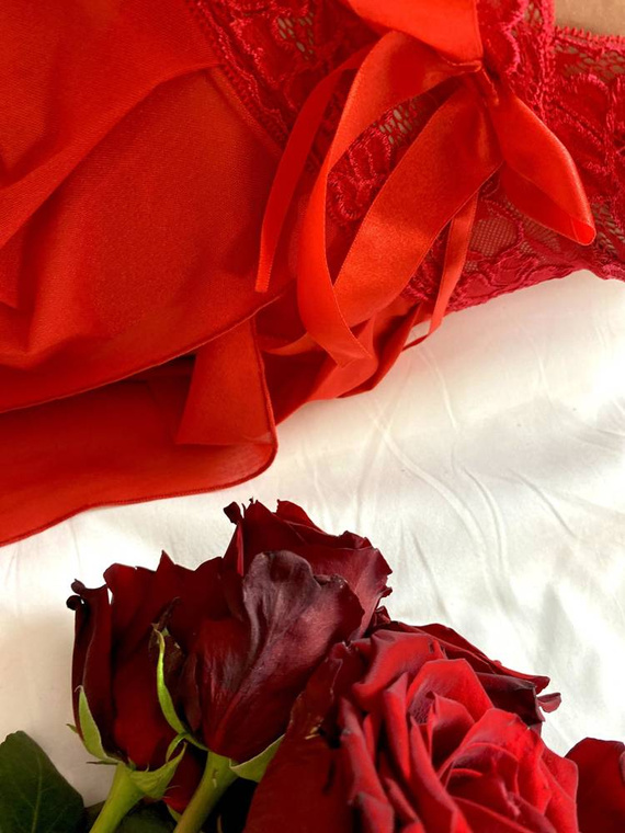 901 Camisón Agathe Halter + Short Forex - rojo