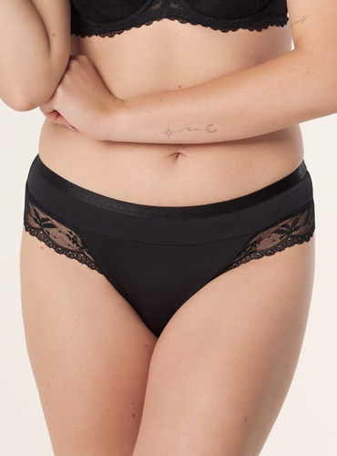 Braguita de bikini Petra Mefemi by Nipplex - negra, espalda con cordones, microfibra, corte ligeramente realzado, ultra femenina y cómoda