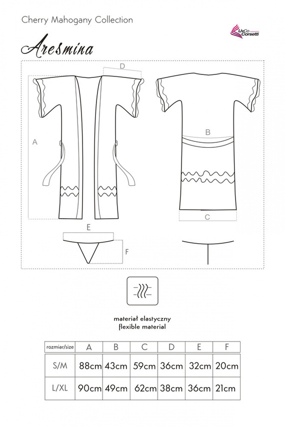 Aresmina LC 90564 Cereza Caoba Colección bata mujer LivCo Corsetti