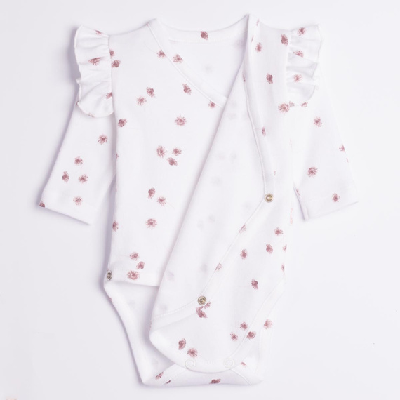 Nicol Hania 226094 Body cruzado manga larga flores crema