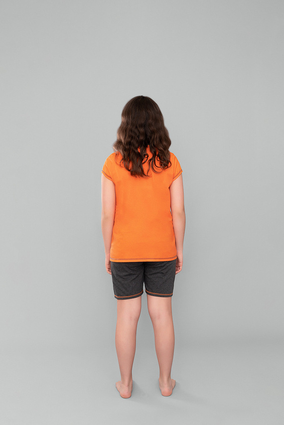 Pijama de niña Blonde Italian Fashion - naranja/melange oscuro
