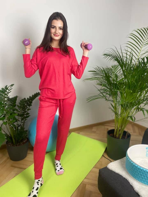 555 Paula Pijama de mujer De Lafense - frambuesa