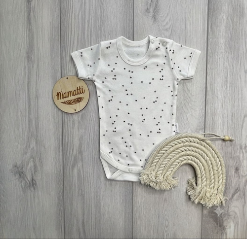 Mamatti BK16225 Body para bebé manga corta estrellas algodón
