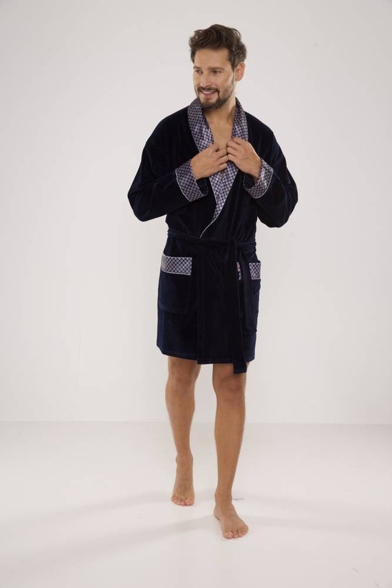 772 Bata de hombre Bonjour forex - azul marino