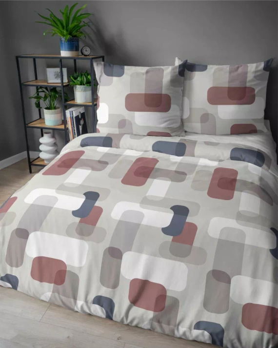 5487 B Detexpol Satin Stories ropa de cama gris| 100% algodón, tejido de raso, cremallera, envoltorio de regalo