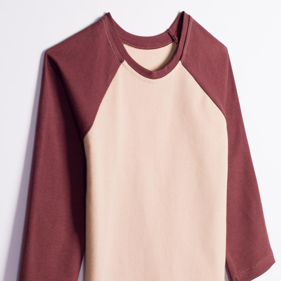 228142 Nicol FARMA Camiseta raglán para niño algodón beige-marrón