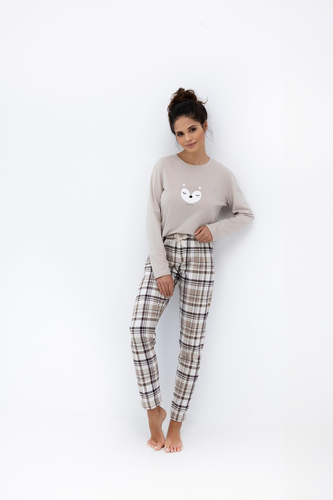 Pijama de mujer Tinsley Sensis - algodón, largo, a cuadros