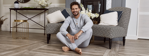 Conjunto de chándal Leader largo. manga, longitud. pantalones Moda Italiana - melange