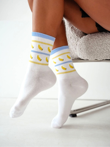 Calcetines mujer Milena 0200-234 plátanos algodón cómodos