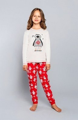 Malika pijama de algodón para niñas Italian Fashion- ecri