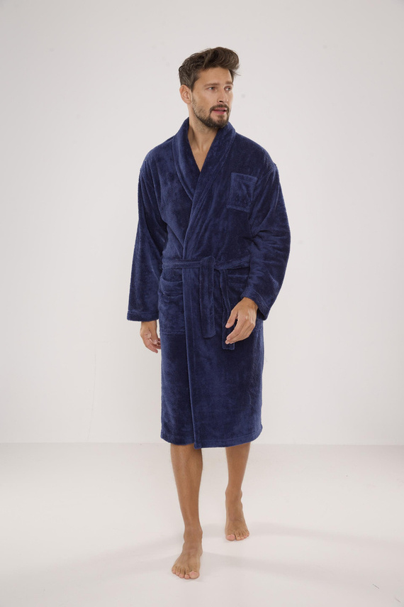 811 Albornoz de felpa para hombre De Lafense - denim