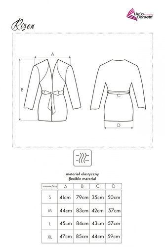 Rizen LC 90071 Bata de mujer LivCo Corsetti