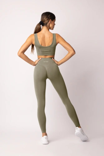 Leggings de mujer SPAIO Flex Innergy 2.0 verde sin costuras, soporte de recuperación