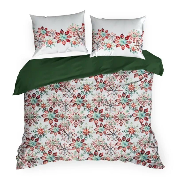 Ropa de cama navideña Stella Eurofirany copos de nieve 100% algodón 105 g/m²