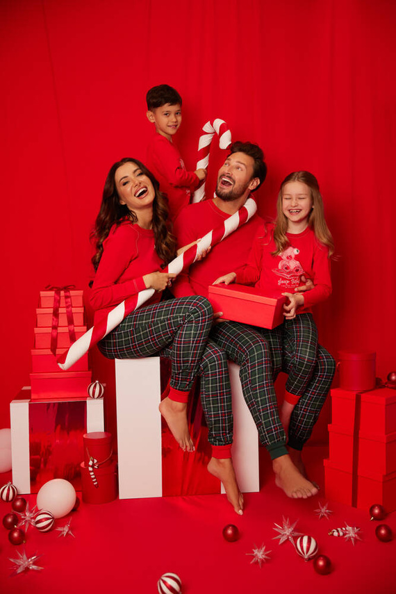 Fogo Pijama hombre manga larga, pantalón largo Moda Italiana - rojo/estampado