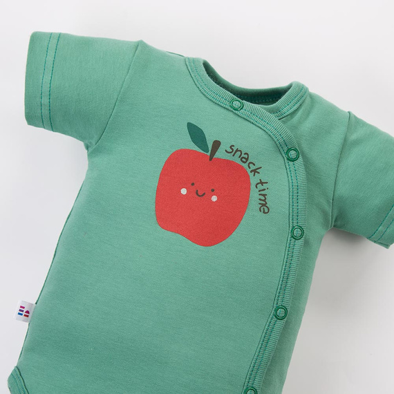 Body bebé Eevi Snack Time manga corta algodón elástico cómodo