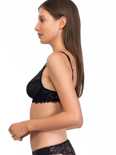 2442 Sujetador Wonderlace - encaje, suave, con aros y ajustable Sielei negro
