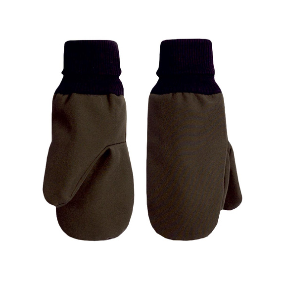 229072 Guantes infantiles Nicol Softshell impermeables con forro polar - verdes