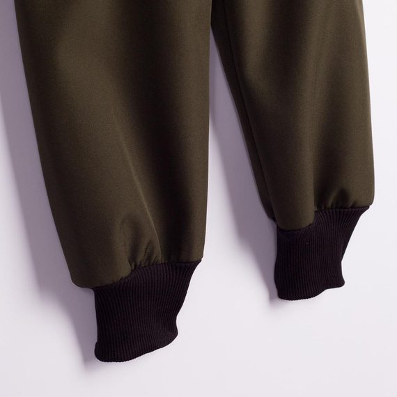 Nicol Pantalones 229052 softshell infantiles con forro polar, cintura alta y puños - caqui