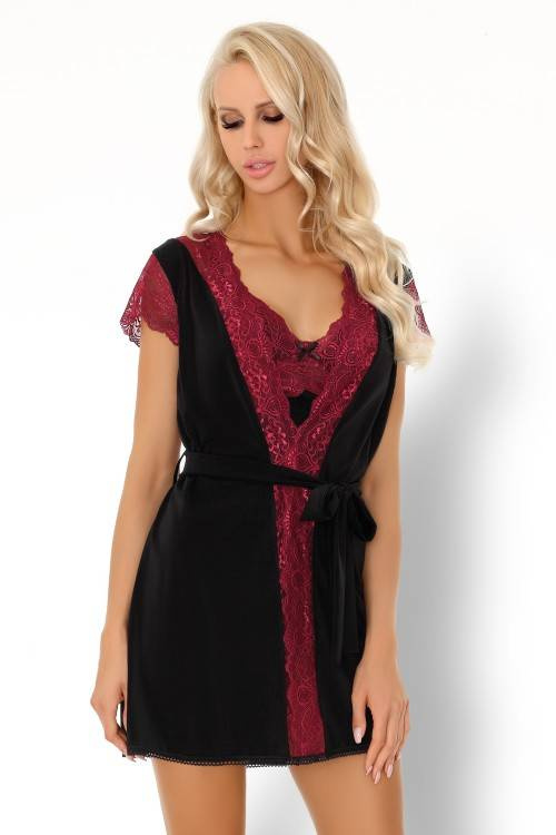 Kumiko LC 90428 Rosa Rosses Colección Bata de mujer LivCo Corsetti